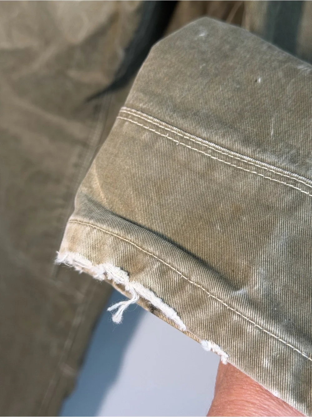 KÜHL RYDR Vintage Patina Pants Olive Green Canvas Workwear Hiking 36x32